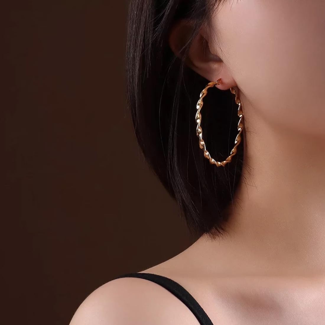 Jewels Galaxy Gold Plated Hoops Earrings Combo For Women/Girls